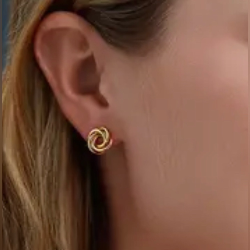 Designer Bony Levy 14K Gold Knot Earrings. Made in Italy. BRAND NEW! Genuine!